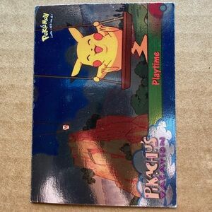 ERROR/MISPRINT Pikachu Playtime Holo Pokemon Topps Card